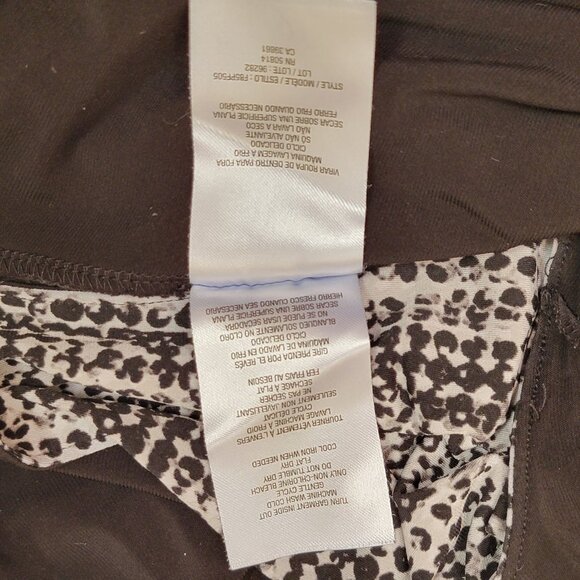 T Tahari Black and White Double Layered Sleeveless Career Casual Medium - Picture 6 of 6